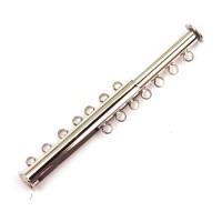 Fermoirs Multirang - Fermoir 7 rangs coulissant vieil argent