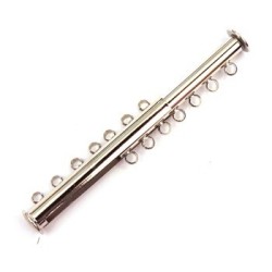 Fermoirs Multirang - Fermoir 7 rangs coulissant vieil argent