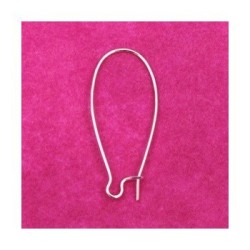 Crochets d'oreilles fil argentés 2 paires