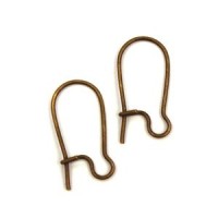 Crochets d'oreilles fil attaches dormeuses bronze