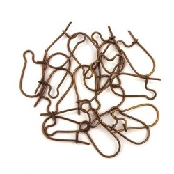 Crochets boucles d'oreilles dormeuses bronze