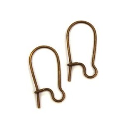 Crochets boucles d'oreilles dormeuses bronze