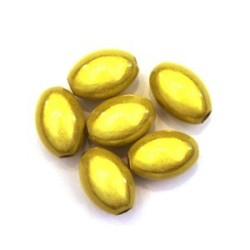 Perle magique ovale vert anis x5