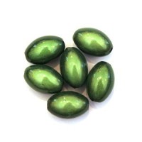 Perle magique ovale vert x5