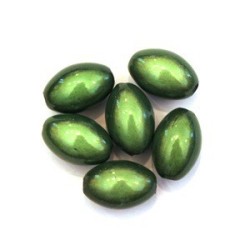 Perle magique ovale vert x5