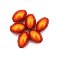 Perle magique ovale orange x5