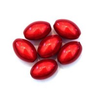 Perle magique ovale rouge x5