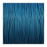 cordon polyester ciré 1mm bleu