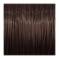Lacet cordon polyester ciré 1m marron