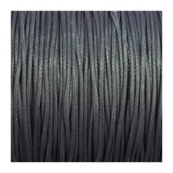 Lacet cordon polyester ciré 1mm gris