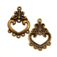 4 Connecteurs chandelier 26mm bronze