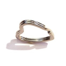 Anneau porte clés coeur 32mm vieil argent