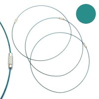 Tour de cou fil cable émeraude