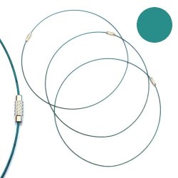 Tour de cou fil cable émeraude