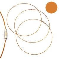 Tour de cou fil cable or jaune