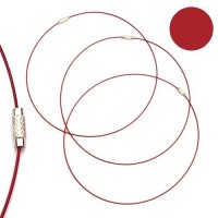 Tour de cou fil cable rouge