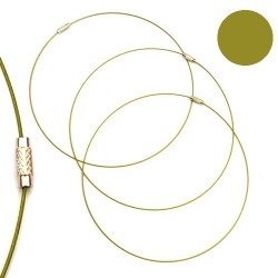 Tour de cou fil cable vert olivine