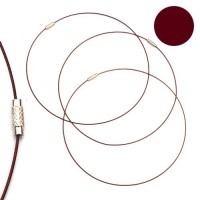 Tour de cou fil cable marron