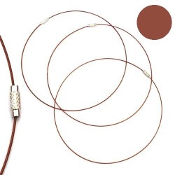 Tour de cou cable caramel- tour de cou en fil cablé