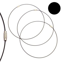Tour de cou fil cable noir