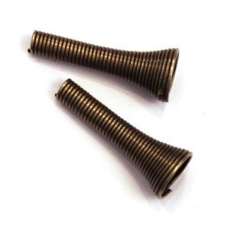 4 Coupelles cone spirale 25mm bronze
