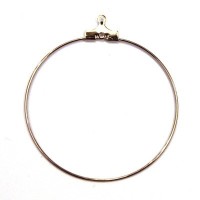 Supports anneaux créoles pour boucles d'oreilles 40mm vieil argent