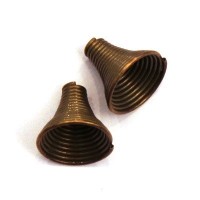 4 Coupelles cone spirale 10mm bronze