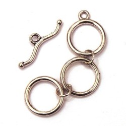 Fermoir toggle réglable argent vieilli