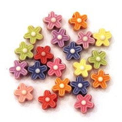 10g Perles fleurs acrylique 8mm