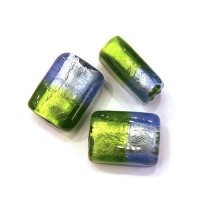 Perle feuille d’argent en verre