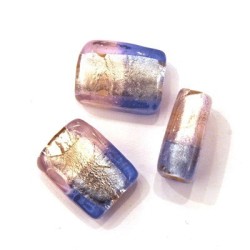 Perle feuille d’argent en verre