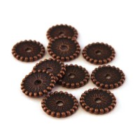 Perles intercalaires roues cuivre