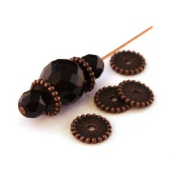 Perle intercalaire roue cuivre