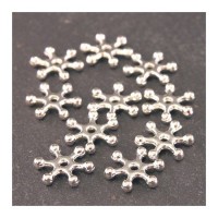 Perles intercalaires flocon neige argenté