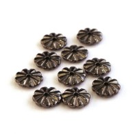 Perles rondelles gunmetal