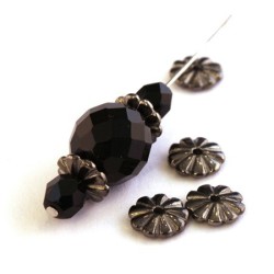 Perles intercalaires gunmetal