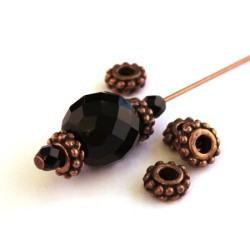 Perle rondelle gros trou cuivre