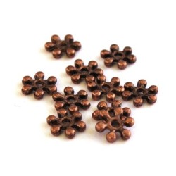 Perle intercalaire fleur cuivre