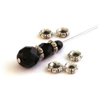 Perle intercalaire en métal couronne