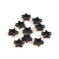 Perles étoile en hématite 6mm x10