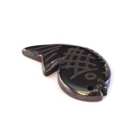 Pendentif poisson hématite 30mm