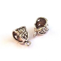 attache breloque pendentif argent vieilli