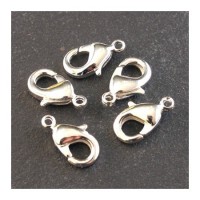 Fermoir mousqueton argenté