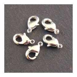 Fermoir mousqueton argenté