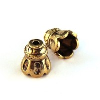 Perles coupelles tulipe 12mm doré