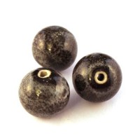 Perle céramique 15mm gris