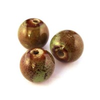 Perle en céramique vert 15mm