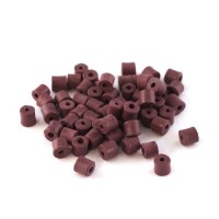 Perles en céramique prune