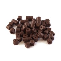 Perles en céramique chocolat