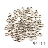 anneaux brisés 4mm vieil argent